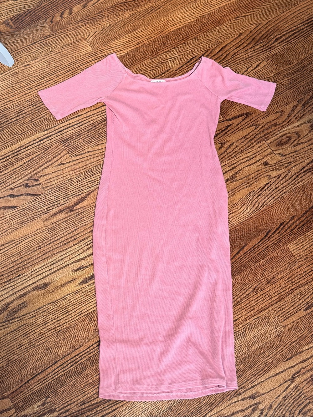Women’s Pink Off-Shoulder Bodycon Midi Dress